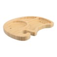 thumbnail image 4 of Cute Cartoon Baby Divided Plate with Suction Wooden Toddler Feeding Utensils Non Slip and Shatterproof Ideal for Food Infant Snack Plate Kids Tableware for Mealtime Fun, 4 of 5