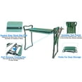 thumbnail image 2 of 5 Star Super Deals Foldable Garden Kneeler With Handles And Seat - Bonus Tool Pouch - Portable Garden Chair Stool Bench Thick EVA Cushion Pad Perfect For Planting & Weeding (Large - 23.5 x 10.5 x 19", Green), 2 of 8
