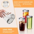 thumbnail image 3 of Mason Jars ComSaf, 700 ml, boca ancha, 6 unidades con bandas de sellado y tapas, 3 of 8