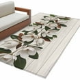 thumbnail image 6 of Botanical Flowers Area Rug 3x5 Washable Rug Non Slip Farmhouse Floral Beige Wooden Grain Large Area Rug Indoor Floor Carpet for Entryway Bedroom Kitchen Living Room Home Office Dining Room Nursery, 6 of 8