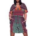 thumbnail image 1 of Vestido de verano para mujer, traje holgado con bolsillo con diseño de torre para ocasiones formales., 1 of 6