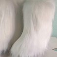 thumbnail image 4 of Women's Faux Fur Boot Furry Fluffy Short Warm Boot Mid-calf Boots Warm Comfortable Outdoor Flat Shoes Banmo, 4 of 5