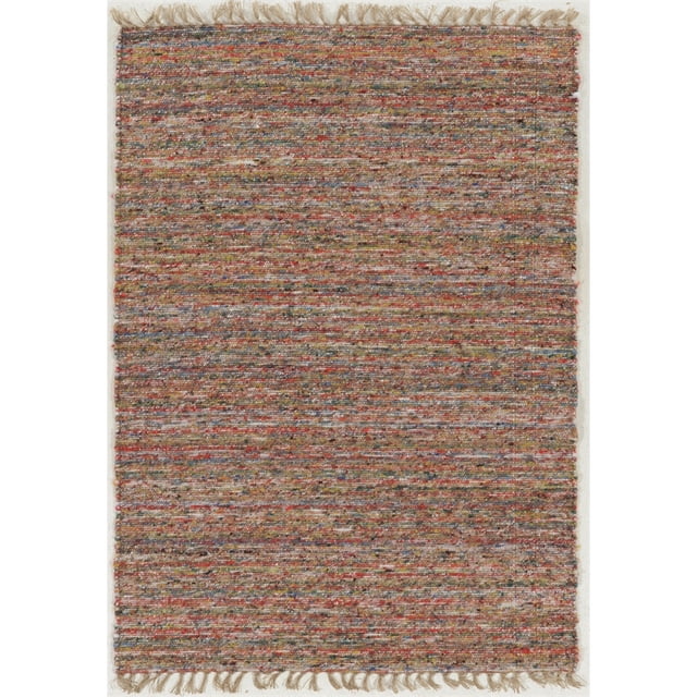 Linon Berber Loop Hand Woven Wool 1'10"x2'10" Rug in Multi