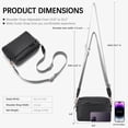 thumbnail image 3 of Small Crossbody Purse for Women Triple Zip Cell Phone Leather Handbag with Colored Shoulder Strap, 3 of 8