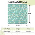 thumbnail image 2 of Turquoise Daisy Flower Yellow Centers Pattern Square Fitted Tablecloth with Elastic Edge,Square Table Cover,Washable Elastic Table Cover for Home Kitchen Party Decor 34"x34", 2 of 6