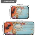 thumbnail image 2 of SKYSONIC Holiday Beach Starfish Seashells Kitchen Mats and Rugs Old Blue Wooden Board Floor Runner Area Rug Washable Carpet Perfect for Living Room Bedroom Entryway,19.7"x27.6"+19.7"x47.2", 2 of 7