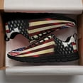 thumbnail image 3 of Curly Maltese American Flag Patriot Running Shoes Sneakers Mesh Black Size 4.5, 3 of 5