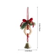 thumbnail image 3 of Qjidjing Christmas Tree Ornaments, Xmas Hanging Wind Chime Pendants with Red Bow, for Xmas Tree, Front Door, Car Interior Decor, 3 of 6