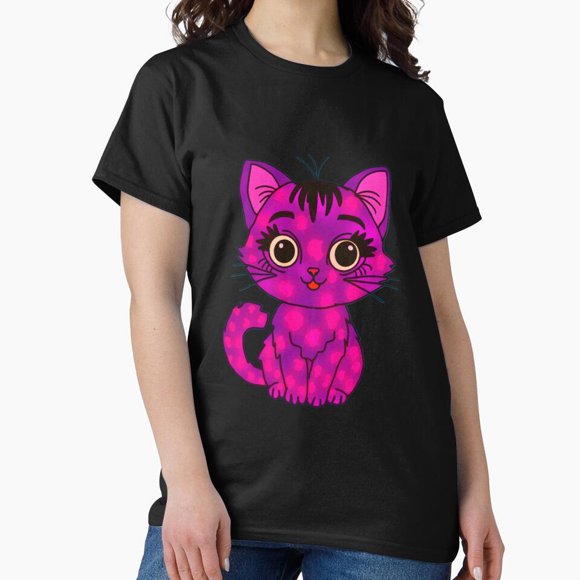 T-Shirt Unisexe Mignon Chaton Équipement Classique Portrait Félin Adorable Équipement Graphique K02486, jusqu'à la Taille 5TG