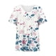 thumbnail image 3 of Blusas de Manga Corta para las Mujeres con Cuello en V Impreso Suéter Casual Top, Blusas para las Mujeres Casual, 3 of 4
