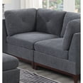 thumbnail image 6 of Miekor Furniture Ash Grey Chenille Fabric Modular Sofa Set 6pc Set Living Room Furniture Couch Sofa Loveseat 4x Corner Wedge 1x Armless Chair and 1x Ottoman Tufted Back W5U366, 6 of 9