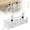 White, variant on Grusce Under Desk Cable Management Basket, 13.39" Cable Management Box for Table Thickness up to 1.97" Wire Cord Organizer with Clamp No Drill