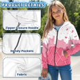 thumbnail image 6 of Uourmeti Cartoon Ice Cream Girls Casual Zip Up Hoodie Long Sleeve Lightweight with Pockets Trendy Fall Jacket Teens Size 13-14, 6 of 7