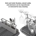 thumbnail image 2 of Umbra UDry Dishrack with Drying Mat,Charcoal, 2 of 6