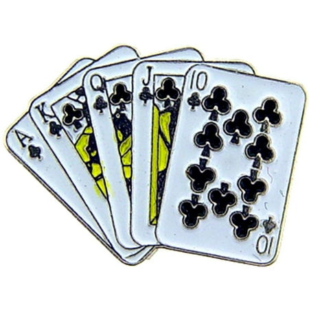 Royal Flush Clubs Pin 1