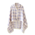 thumbnail image 2 of AUNVITO Women's Winter Flannel Shawl Blanket Cloak Wrap-Style Thickened Warm and Soft All-Season Versatile, 2 of 4