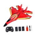 thumbnail image 2 of Avión RC Fácil de Volar con Giroscopio Resistente con Luz LED Avión de Juguete Control Remoto Batería Roja Tres, 2 of 9