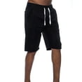 thumbnail image 1 of 9 Crowns Men's TR William Fleece Casual Shorts (Black/White, Medium), 1 of 4