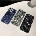 thumbnail image 6 of Compatible with iPhone Case,Glitter Electro Plated Argyle Checkered [Silky and Soft Touch] Full Body Protection Shockproof Cover Phone Case (Blue,iPhone 14 Pro), 6 of 7