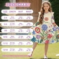 thumbnail image 6 of FKELYI Bohemian Floral Print Ruffle Twirly Dress for Girl Long Sleeve Crew Neck Casual Dress for Party Holiday Spring Fall Playwear for 3-14 Y Girls, 7-8 Y, 6 of 6