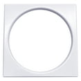 thumbnail image 3 of Westbrass Square Brass Shower Drain with Round Strainer and Crown Ring, Powder Coat White, 3 of 9