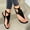 Black, variant on Womens Summer Trends!AXXD Closed Toe Sandals Women,Flat Bottom Roman Flip Flops Sandals For Women's Big&Tall Clearance Size 4.5