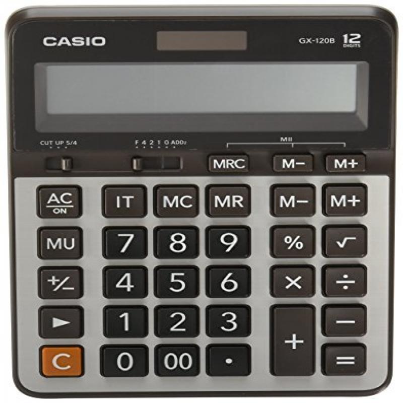 Casio GX-120B Electronic Desktop Calculator with 12-digit Extra Large Display