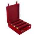 thumbnail image 3 of Kuber Industries Wooden 1 Piece Three Rod Velvet Bangle Storage Box (Maroon) - Ctktc22736, 3 of 4
