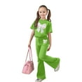 thumbnail image 5 of Gaexia Kids Lounge Sets Girls,Girls Casual Fashion Outfit Bow Short Sleeve Top and Long Pants Comfy Two Piece Playwear Fashion Clothes,11-12 Years, 5 of 6
