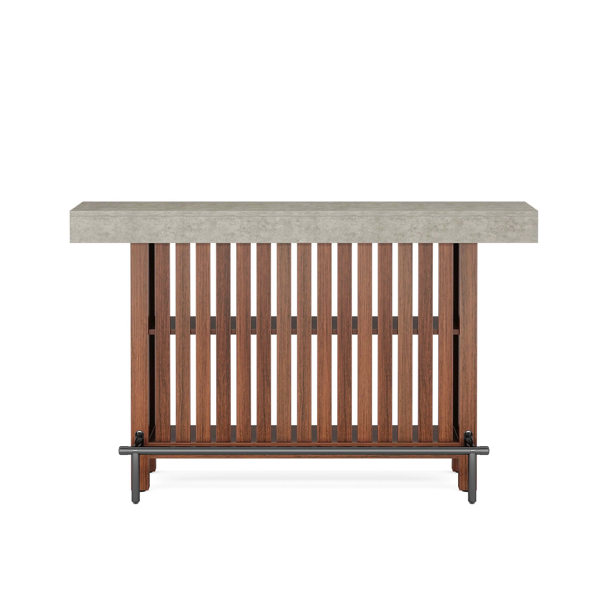 MAYEERTY 63 Inch 2 Tier Home Bar Unit, Height Pub Table with Storage Shelves, Modern Kitchen Island with Adjustable Foot Pads for Basement Living Room