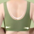 thumbnail image 6 of SMihono Daisy Bras for Older Women Front Closure Push Up Bras for Women No Underwire Plus Size Front Button Sports Bras Green 38/85, 6 of 6