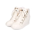 thumbnail image 5 of Fahrenheit EH79 Women Leatherette Quilted Hidden Wedge Sneaker, 5 of 5
