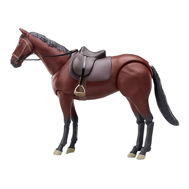 Estatuilla de animales en miniatura, estatuilla de caballo realista, decoración del hogar, diseño de mesa de arena de caballo simulado, decoración de , marrón Hugo Figura Caballo
