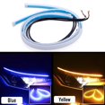 thumbnail image 1 of 2 Piezas LED DRL Coche Luz De Circulación Diurna Flexible Impermeable Tira Faros Delanteros Blanco Señal De Giro Luces De Flujo Amarillo Freno 12v, 1 of 4