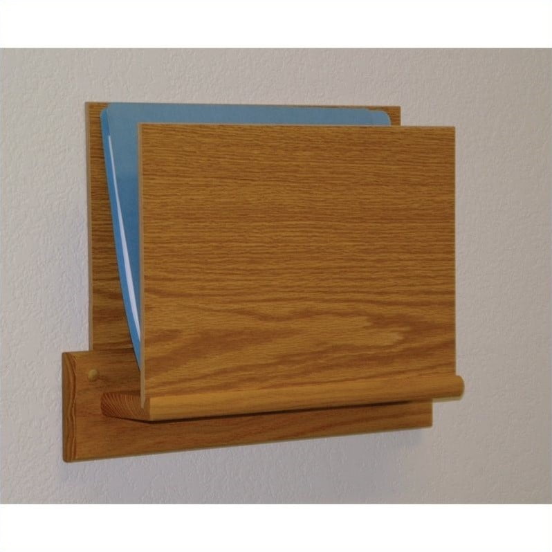 Pemberly Row Open End Chart Holder With Square Bracket In Light Oak Walmart Walmart