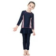 thumbnail image 3 of lnmuld Girls Full Coverage Long Sleeve Swim Shirt & Pants Set UPF 50+ Size:10-11 Years, 3 of 8