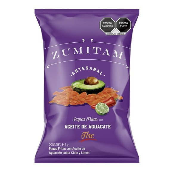 Papas fritas Zumitam con aceite de aguacate fire 142 g