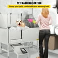 thumbnail image 4 of VEVOR 62 inch Professional Dog Grooming Tub Stainless Steel Pet Bathing Tub Left Door Large Dog Wash Tub with Faucet Walk-in Step Accessories Dog Washing Station Pet Bath Tub, 4 of 10