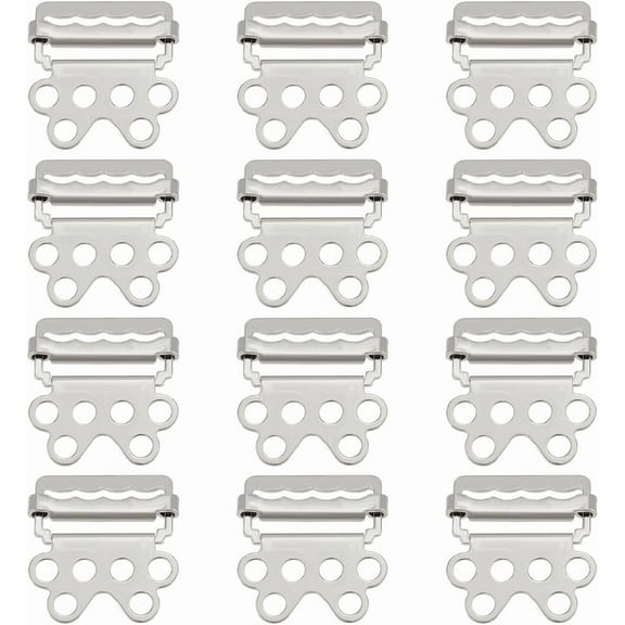 12 Pcs Alloy Slider Buckles 6-hole Tri-Glide Sliders with Gears Strap Release Buckle