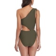thumbnail image 7 of Cut Out One Piece Swimsuits for Women One Shoulder Bathing Suits Padded Monokini Swimwear, 7 of 7