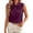 Purple, variant on Ashirexll Tops for Women Trendy Solid Color Satin Elegant Draped Neck Top for Spring and Summer Outings
