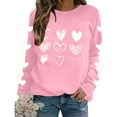 thumbnail image 4 of Fznquz Valentines Soft Sweatshirts for Women Love Print Crew Neck Shirts Fashion Pink Cute Oversized Womens Fashion XL, 4 of 8