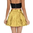 thumbnail image 7 of Clearance under 10$ Sevevn Fashion Women's Summer Solid High Elastic Waist Mini Casual Skirts Holiday Gift Finder Gold XL, 7 of 7