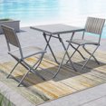 thumbnail image 1 of CorLiving Gallant Sun Bleached Grey Outdoor Folding Bistro Set, 1 of 4