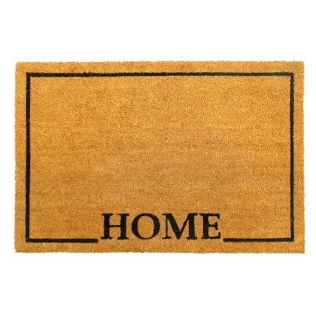 RugSmith Machine Tufted Home Square Indoor and Outdoor Coir Doormat, 24" x 36"