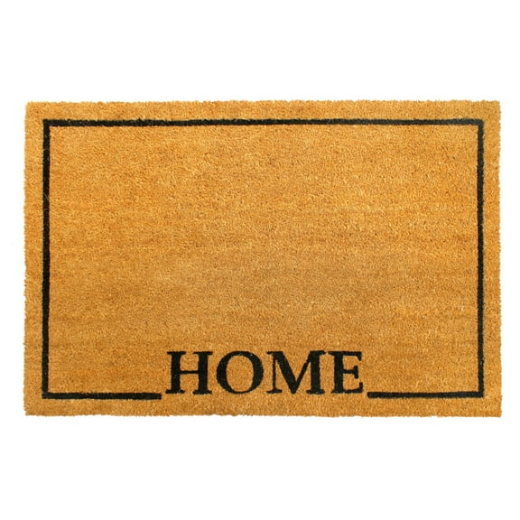 RugSmith Machine Tufted Home Square Indoor and Outdoor Coir Doormat, 24" x 36"