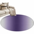 thumbnail image 6 of Purple Grey Ombre Round Rug 3ft Washable Circle Entryway Rugs Non Slip Farmhouse Gradient Minimalist Area Rug Indoor Floor Carpet for Bedroom Kitchen Living Room Home Office Dining Room Nursery, 6 of 8