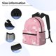 thumbnail image 3 of Easygdp Pink Flamingos and Flowers Mochila Casual para Portátil, Mochila para Escuela, Viajes, Negocios, 3 of 6