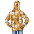thumbnail image 4 of Xecao White Floral and Butterflies Print Fishing Shirts for teenager Long Sleeve UV Sun Protection Hoodie with Zipper Outdoor Hiking Shirts-Small, 4 of 7