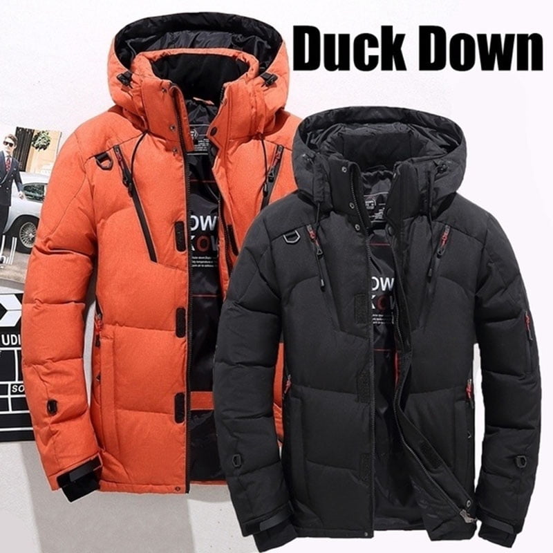 Winter Warm White Duck Thick Down Jacket Veste Outwear Men's Snow Parka  Hooded Jacke Coat